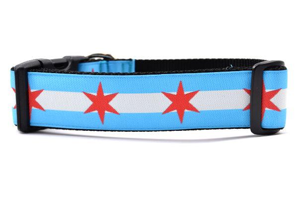 Chicago Flag Dog Collars